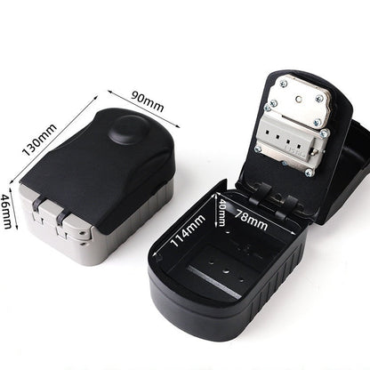 Dimensions de la boîte à clés murale étanche – vue intérieure et extérieure avec mesures en mm